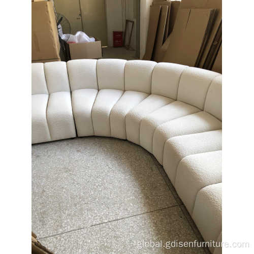 Living Room Sofas Furniture Sofa Living Room Set Sofa Set Furniture Living Room Cheap Living Room Sofas Living Room Sofa Set DISEN modern design moudular channel sofa Belgium boucle sectional living room sofas sets bench settee loveseat home furniture Manufactory